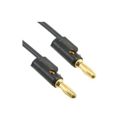 Fluke Banana Plug Patch Cord, Gold Black 2948-24-0